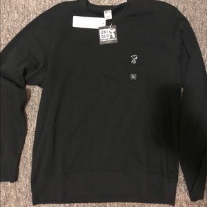 Kaws x Peanuts Sweatshirt in Black, Size Large